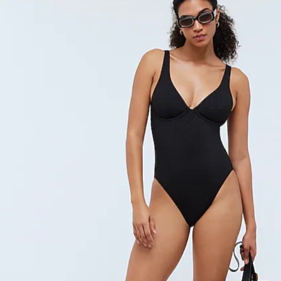 Madewell Other - Madewell Ribbed Underwire Open-Back One-Piece Swimsuit NWT small